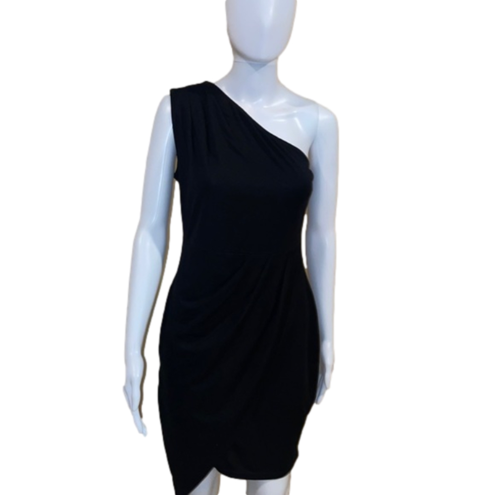 Pretty Garden Black cold shoulder dress M NWT